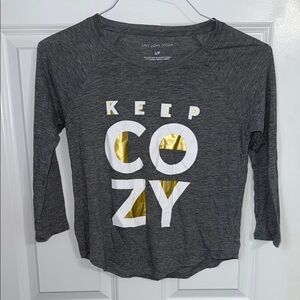 Gray Long Sleeve 'Keep Cozy' Shirt